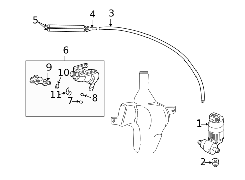 Washer Components for 2007 Saab 9-5 #0