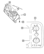 68171480AA - Air Conditioning &amp; Heater: A/c And Heater Control for Dodge: Ram 1500, Ram 2500, Ram 3500 Image