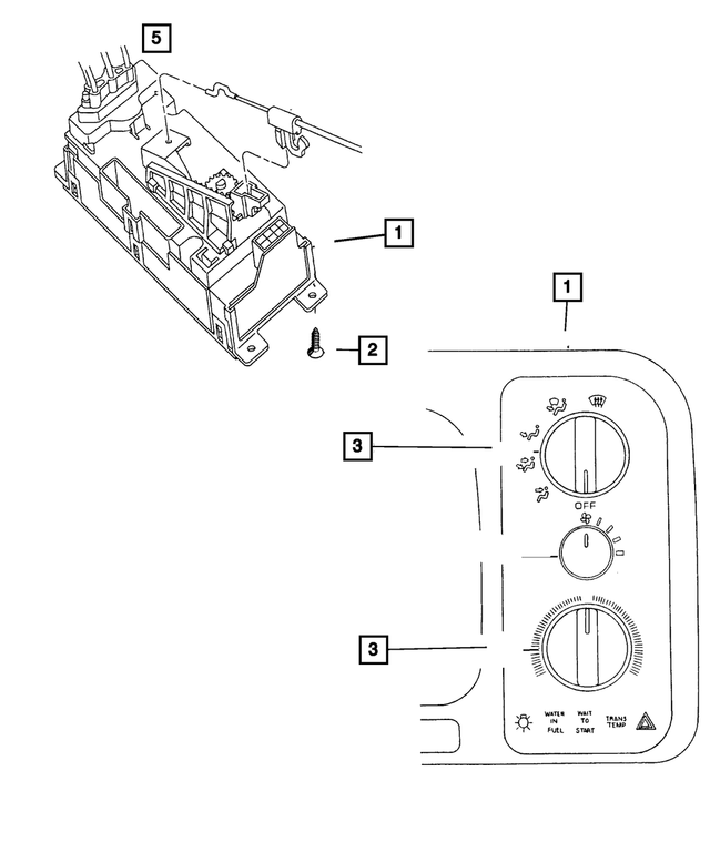 5015734AA - Air Conditioning &amp; Heater: A/c And Heater Control for Mopar Image
