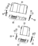 68050636AA - Interior Trim: Seat Back Retainer for Mopar Image