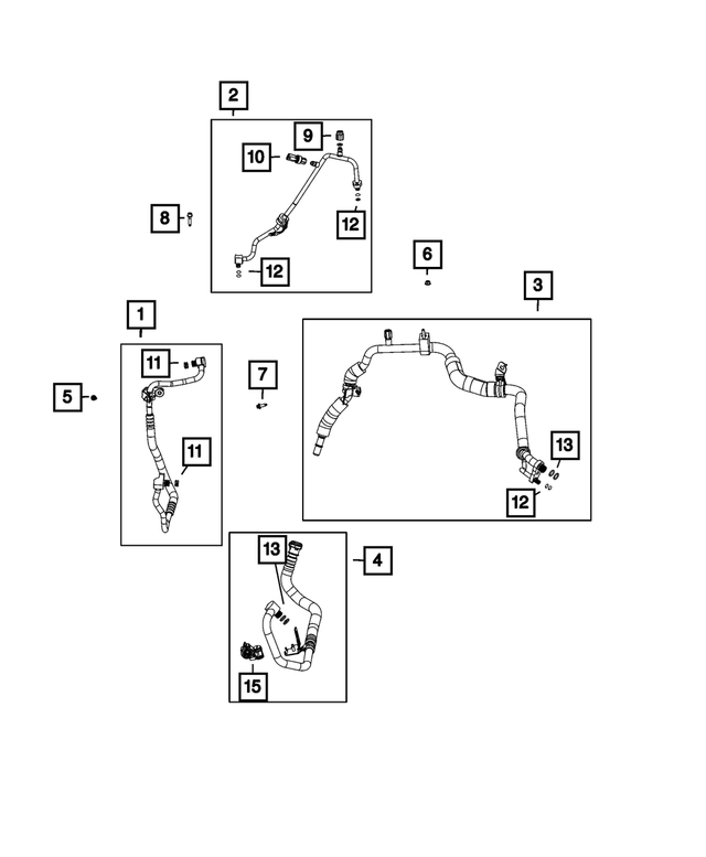 68522213AA - Air Conditioners and Heaters: A/c Condenser Line for Mopar Image