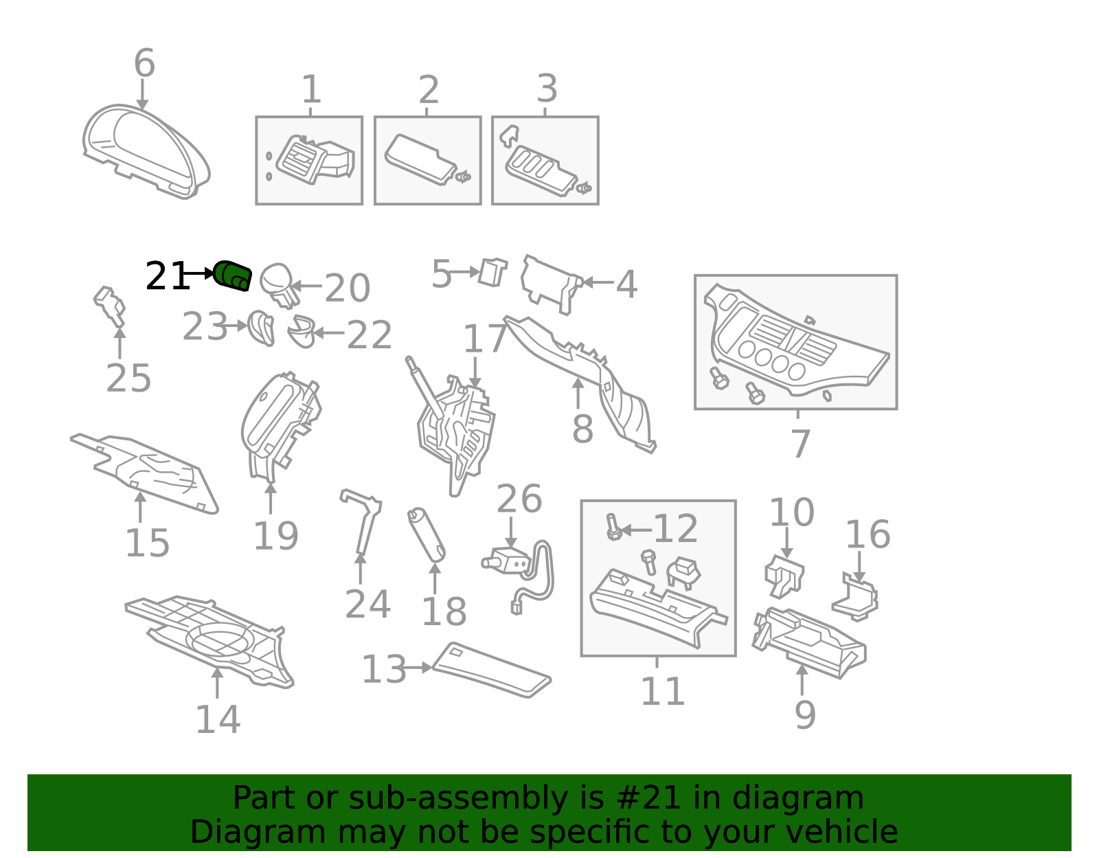 54132-SHJ-A01 - Knob Push - 2005-2010 Honda Odyssey | Genuine