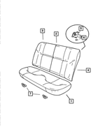 1CS141DVAA - Interior Trim: Rear Seat Cushion for Mopar Image