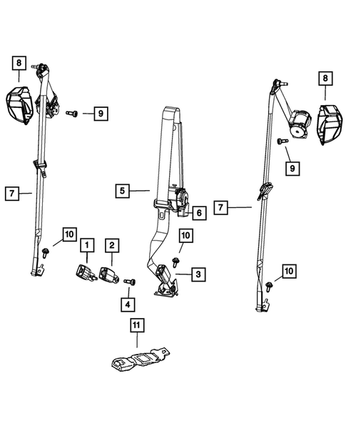 Seat Belts for 2016 Dodge Durango #0