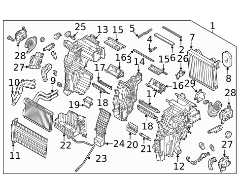 Evaporator & Heater Components for 2023 Kia Niro #0