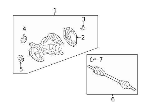 Axle & Differential for 2010 Mercury Mariner #0
