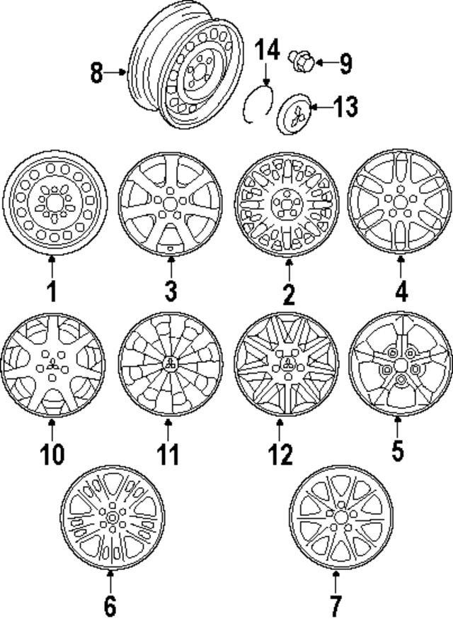 MR244232 - : Center Cap for Mitsubishi Image