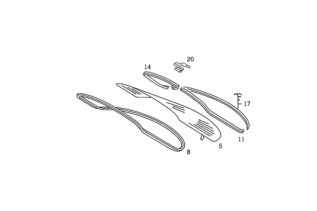 1266780420 - Windows: Shielding Strip for Mercedes-Benz Image image