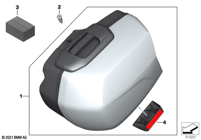 77419480077 - : Touring Case Left for BMW-Motorrad Image