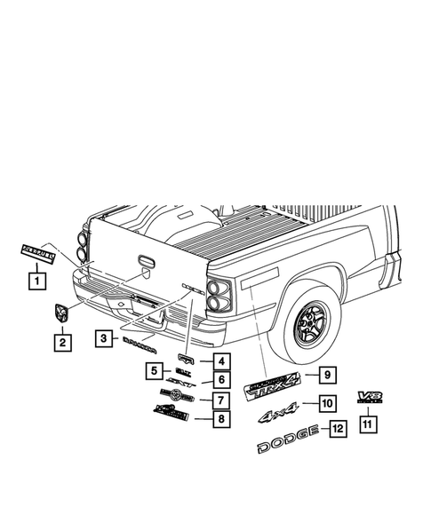 Nameplates for 2011 Ram Dakota #0