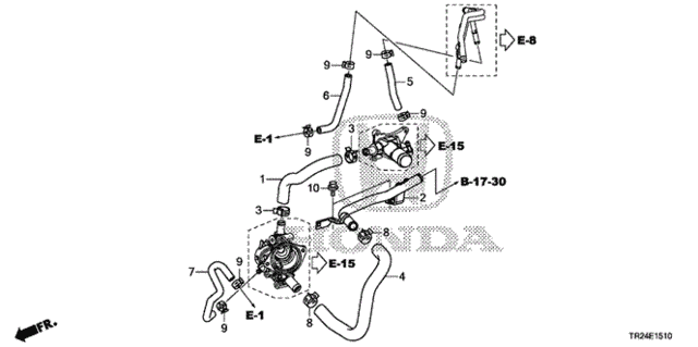 Water Hose for 2012 Honda Civic #0