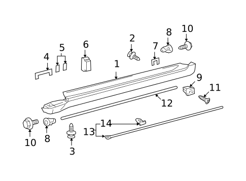 Exterior Trim - Pillars for 2011 Lexus GS460 #0