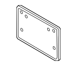 4G0807287C1RR - Body: License Plate Bracket for Audi Image