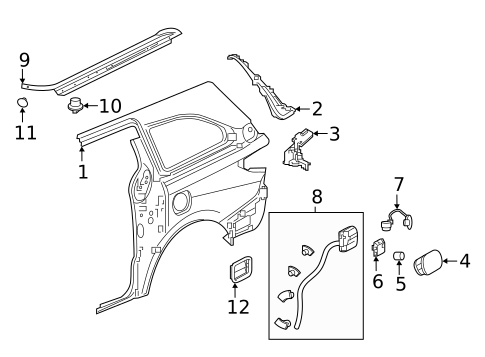 Side Panel & Components for 2018 Honda Odyssey #0