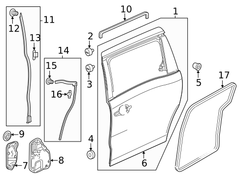 Door & Components for 2020 Honda Odyssey #2