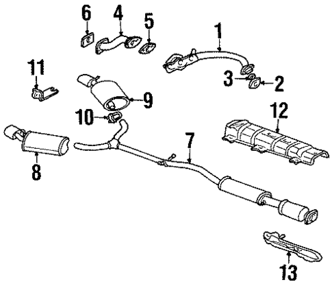 Exhaust Components for 2001 Oldsmobile Aurora #0