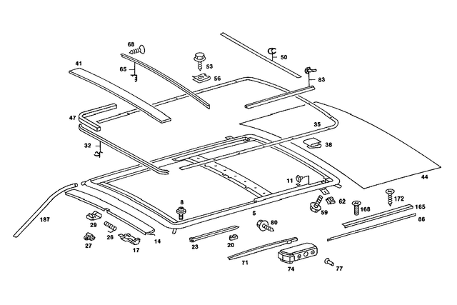 1237800422 - : Sliding Roof Mechanism for Mercedes-Benz Image