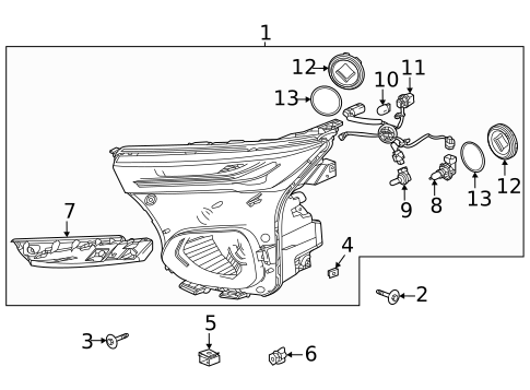 Headlamp Components for 2021 Chevrolet Trailblazer #0