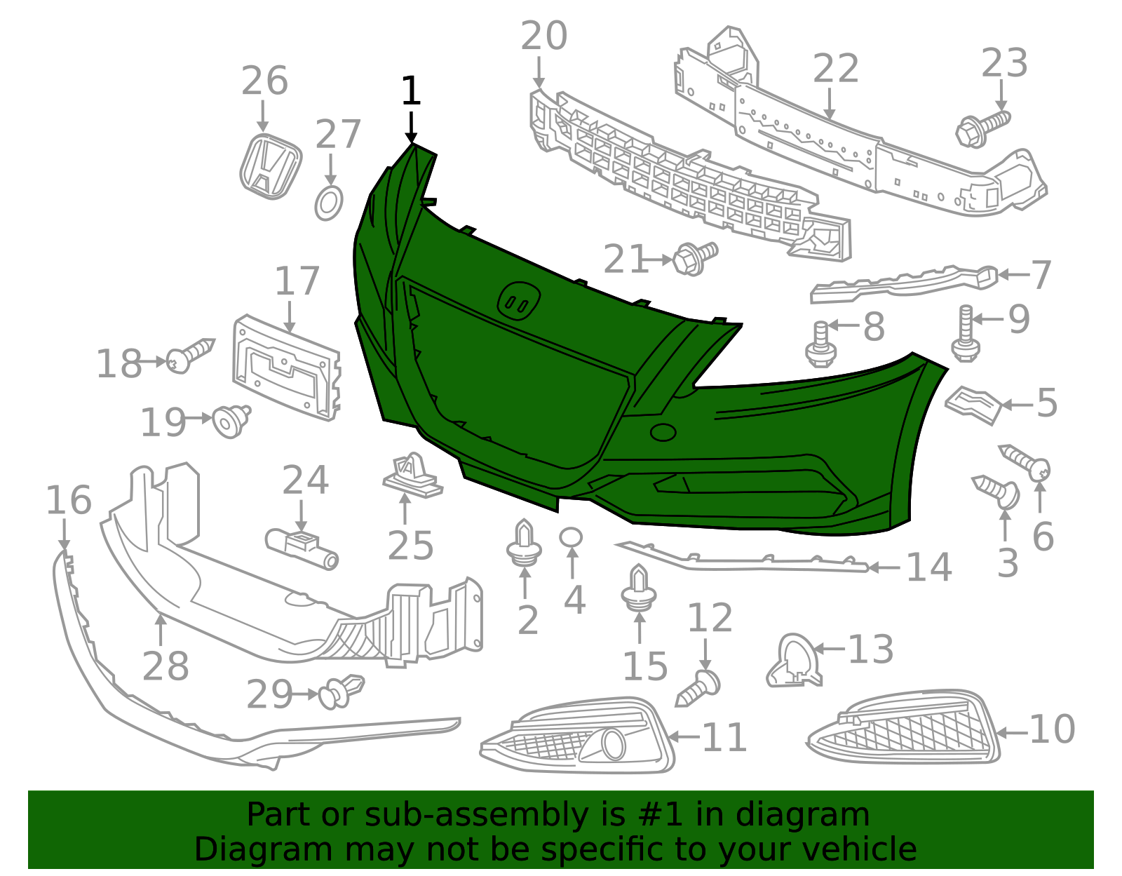 04711-SZT-A70ZZ - Bumper Cover 2016 Honda CR-Z | Honda Parts Online