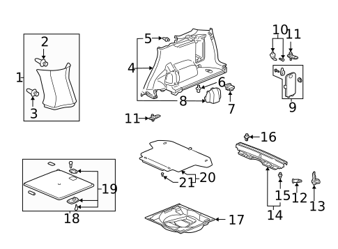 Interior Trim - Rear Body for 2005 Honda CR-V #0