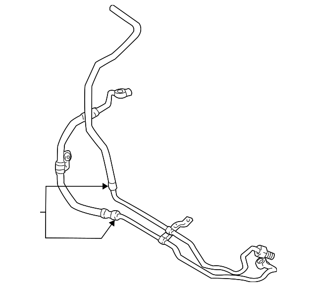 Genuine Toyota Power Steering Pressure Hose part# 44410