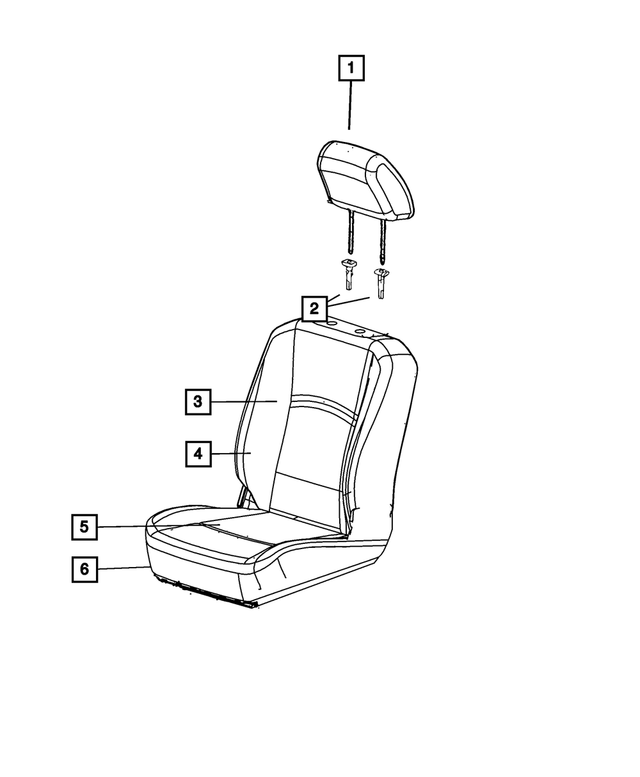7JD991X8AA - Interior Trim: Front Headrest for Mopar Image