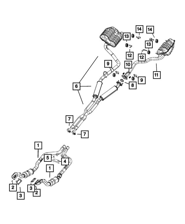 68271448AB - Exhaust: Exhaust Muffler And Tailpipe for Chrysler: 300 | Dodge: Charger Image