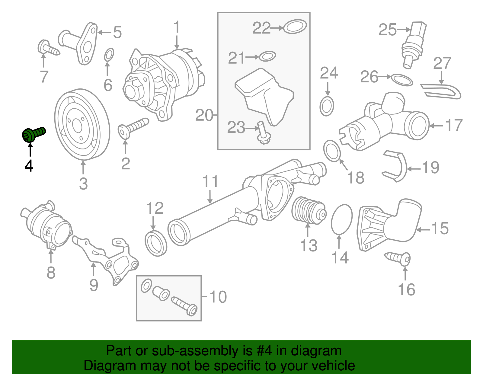 Pulley Bolt - Porsche (N-911-361-01)