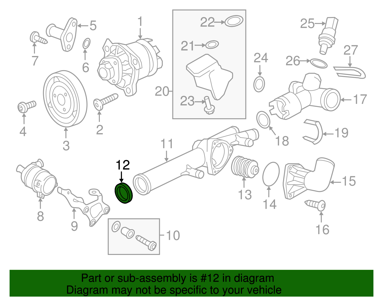 Engine Coolant Pipe O-Ring - Porsche (WHT-005-190)