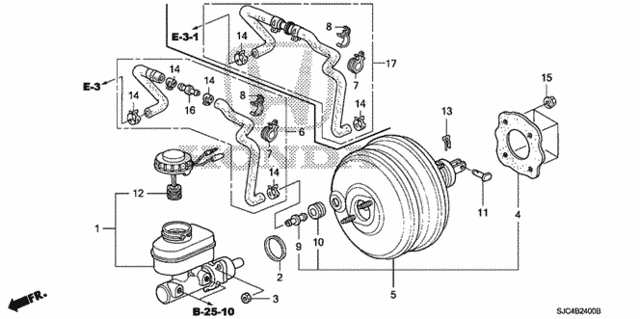 Brake Master Cylinder  - Master Power (KA/KC) for 2007 Honda Ridgeline #0