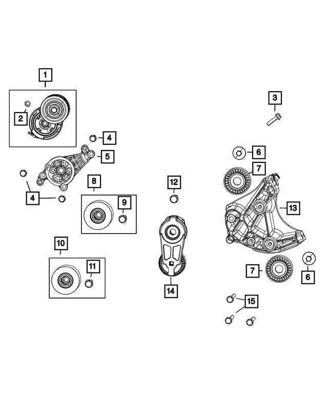 53011557AA - Cooling: Idler Pulley for Mopar Image