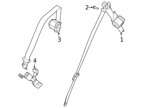 Rear Seat Belts for 2024 Kia Soul #0