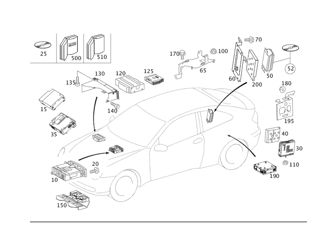 6398201389 - Electrical System: Operating Unit for Mercedes-Benz Image image