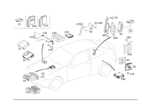 Radio, Operating and Display Unit for 2002 Mercedes-Benz C 230 #0