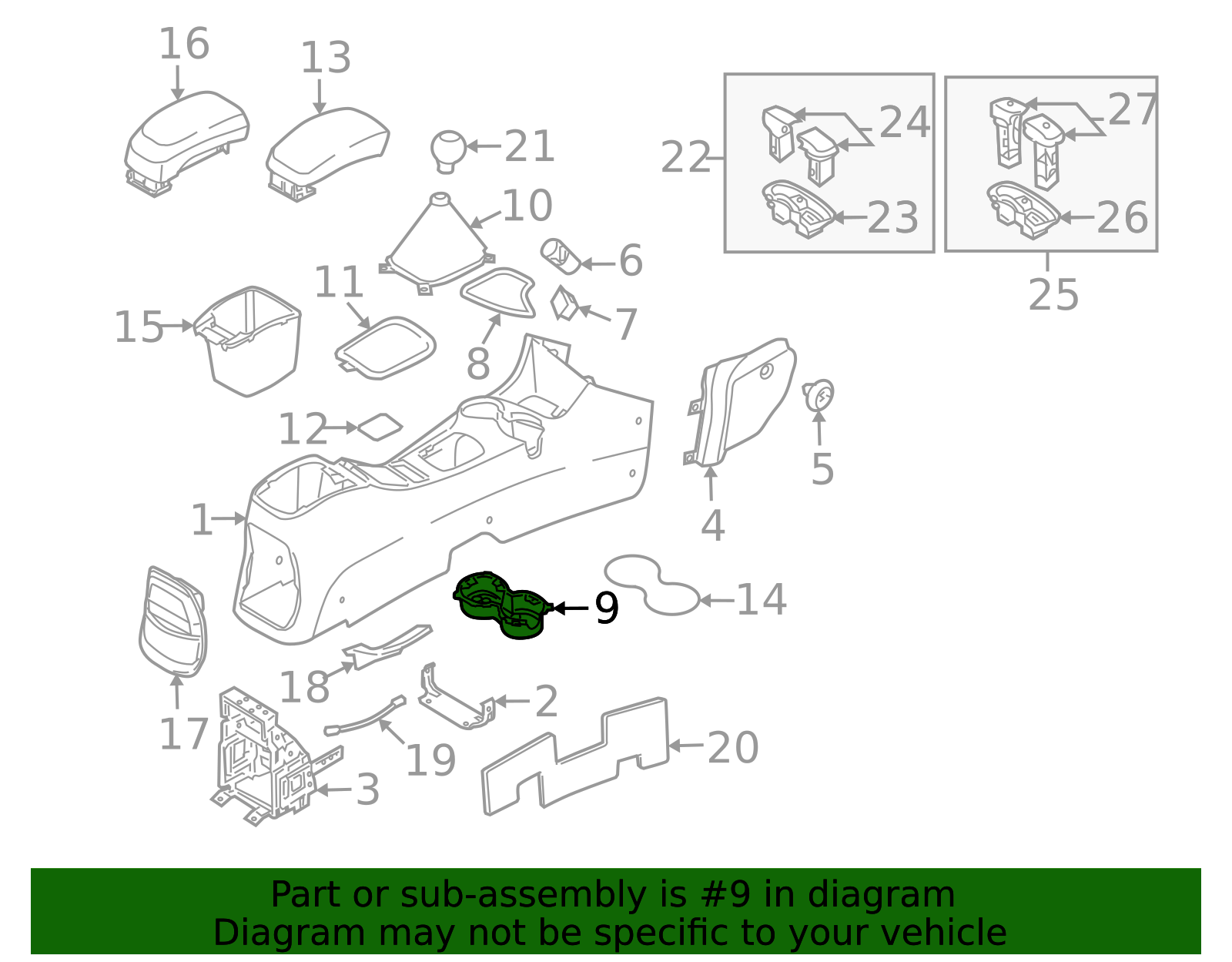 84625-1F000WK - Cup Holder 2005-2010 Kia Sportage | Kia.Parts Store