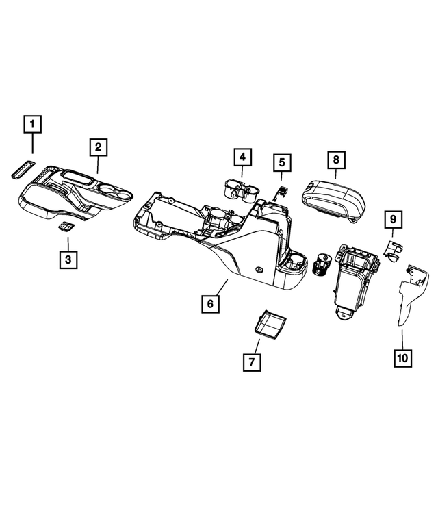1UB90DX9AA - Interior Trim: Floor Console Bezel for Mopar Image