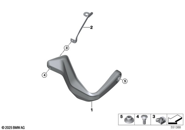 46638521653 - Frame and Mounting Parts: Body Screw with Shoulder - M5X14.5-A2-70 for BMW-Motorrad Image image
