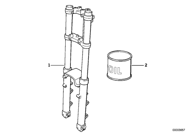 31427652283 - Front Axle, Front Suspension: Telescoping Fork Oil - 5000ML Sae10 for BMW-Motorrad Image