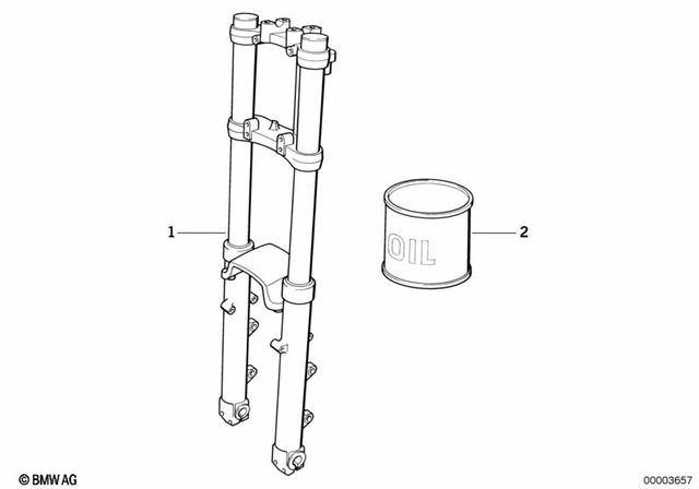 31427652283 - Front Axle, Front Suspension: Telescoping Fork Oil - 5000ML Sae10 for BMW-Motorrad Image