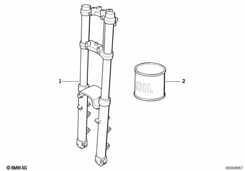 Telescopic Forks, Telelever for 1994 BMW-Motorrad R 100 R #4