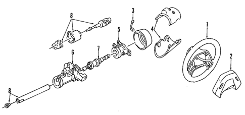 Steering Column for 1995 Mazda B3000 #0