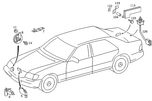 1408206626 - Electrical System: Control Unit for Mercedes-Benz: 300SD, 400SEL, 500SEC, 500SEL, 500SL, 600SEL, 600SL Image image