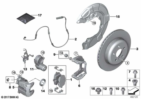 Rear Brake / Brake Pad / Wear Sensor for 2021 BMW BMW ALPINA B7 #0