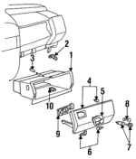 1H1857101B41 - Body: Glove Box for Volkswagen Image