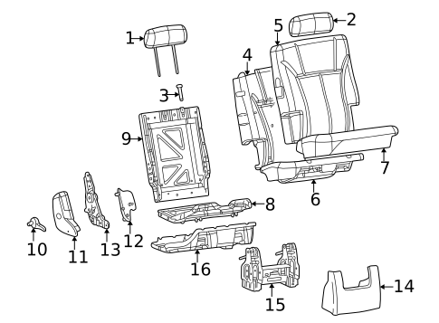 Rear Seat Components for 2005 Isuzu Ascender #4