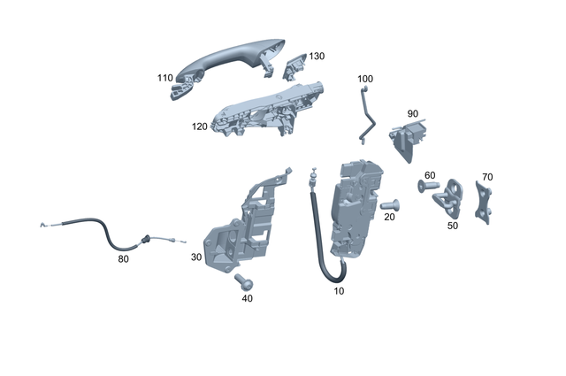 997206202 - Front Door: Door Lock for Mercedes-Benz: C300, C43 AMG, C63 AMG S E Performance Image image