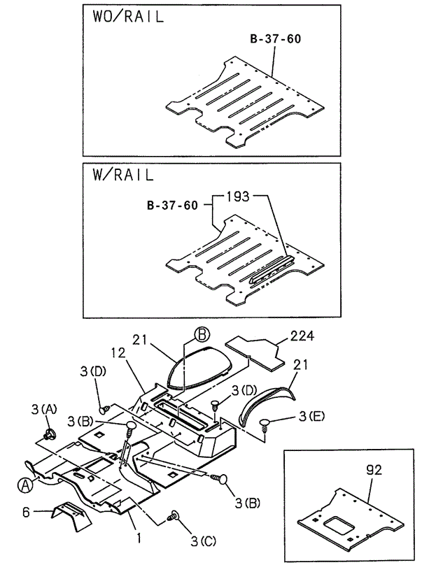 Floor Mat (1) for 1998 Acura SLX #0