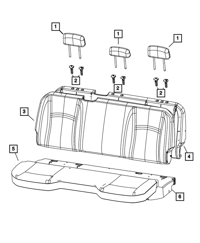5NA67DX9AA - Interior Trim: Rear Headrest, Outboard for Mopar Image