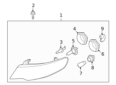 Headlamp Components for 2012 Kia Forte Koup #0