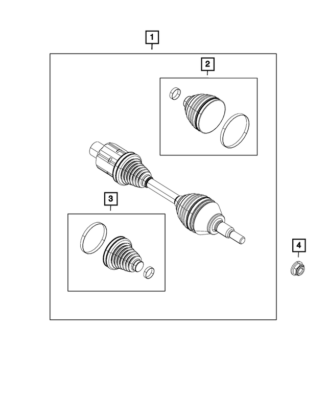 « R8028398AA – Front Axle; 215 MM-FD-Differential and Drive Line : Demi-arbre De Transmission Arbre, Côté Gauche, Refabriqué pour Mopar Image »
